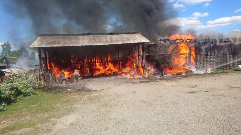 VIDEO FOTO Incendiu de proporții izbucnit într-o gospodărie din Dorna Arini de la o țigară