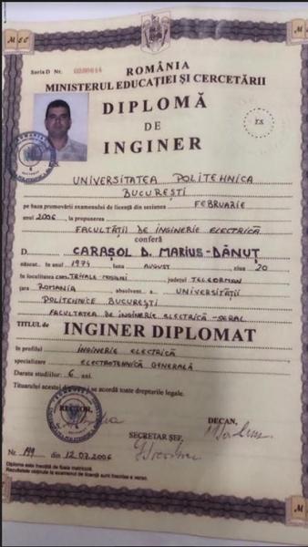 Fostul șef al Transelectrica a fost condamnat la 2 ani și 8 luni de  închisoare cu suspendare pentru că și-a falsificat diploma de inginer