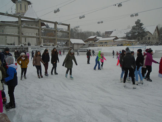 Un adolescent s-a lovit puternic la umăr după ce a căzut pe gheață la Patinoarul Artificial din Suceava