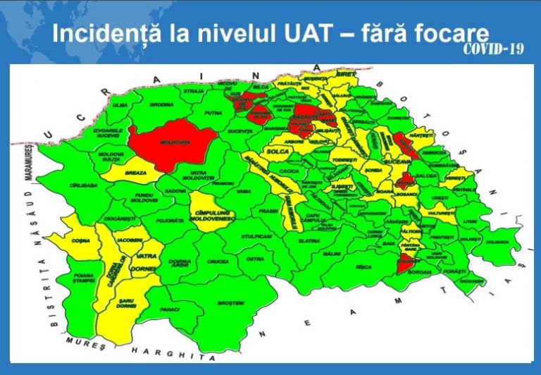 Situația pe localități a cazurilor de coronavirus din județul Suceava. Cele mai grave probleme sunt în Satu Mare, Volovăț și Rădăuți