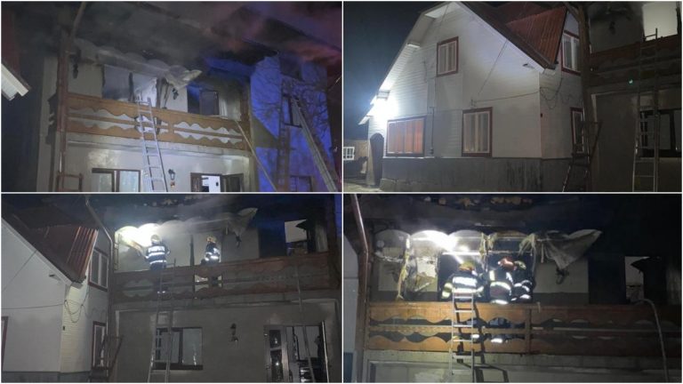 FOTO O casă din Frasin a luat foc după ce proprietara a uitat fierul de călcat în priză