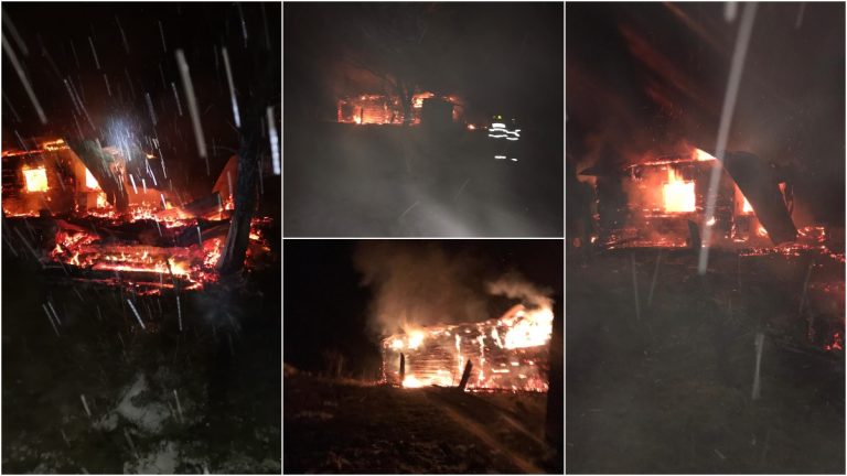 FOTO O casă din Panaci a fost mistuită de un incendiu