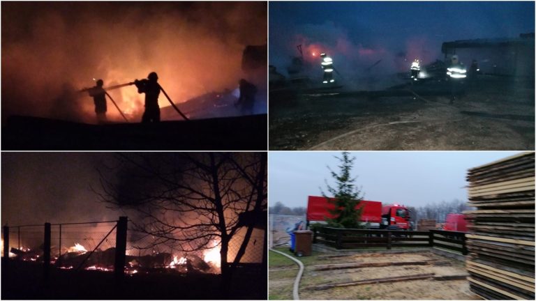 FOTO Un gater din Bilca a fost distrus de un incendiu puternic
