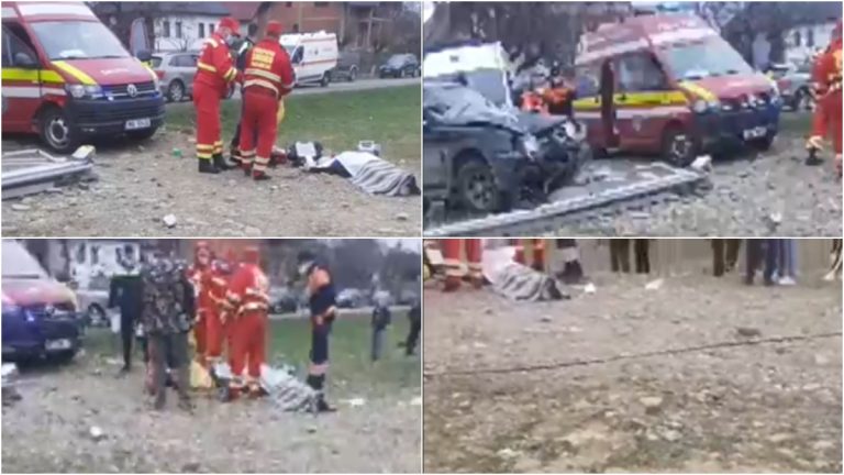 VIDEO Pieton omorât de un șofer beat care pierdut controlul asupra mașinii și s-a oprit cu vehiculul într-un stâlp de electricitate, la Straja