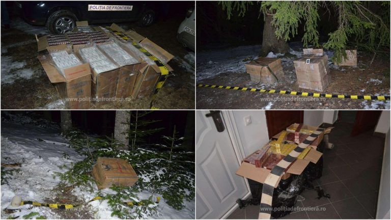 FOTO Țigări de contrabandă de aproape 70.000 de lei confiscate de polițiștii de frontieră suceveni