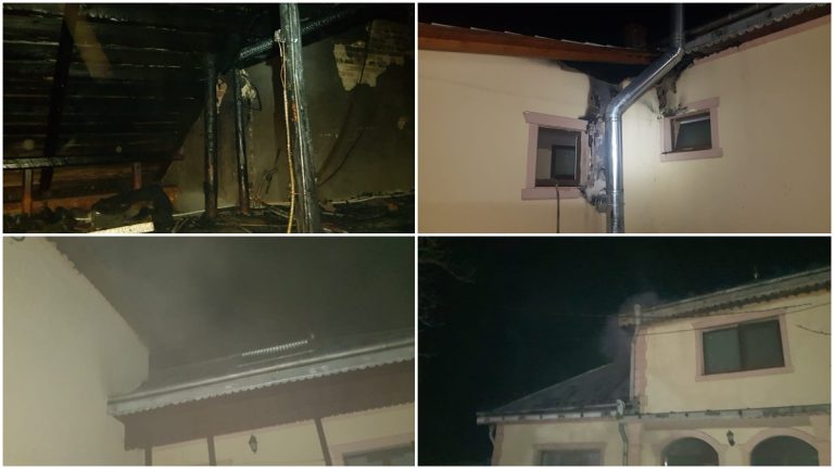 FOTO Incendiu de proporții izbucnit la Mălini din cauza burlanului metalic montat prin peretele izolat cu polistiren