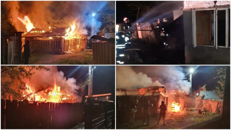 FOTO Incendiu de proporții într-o gospodărie din Arbore