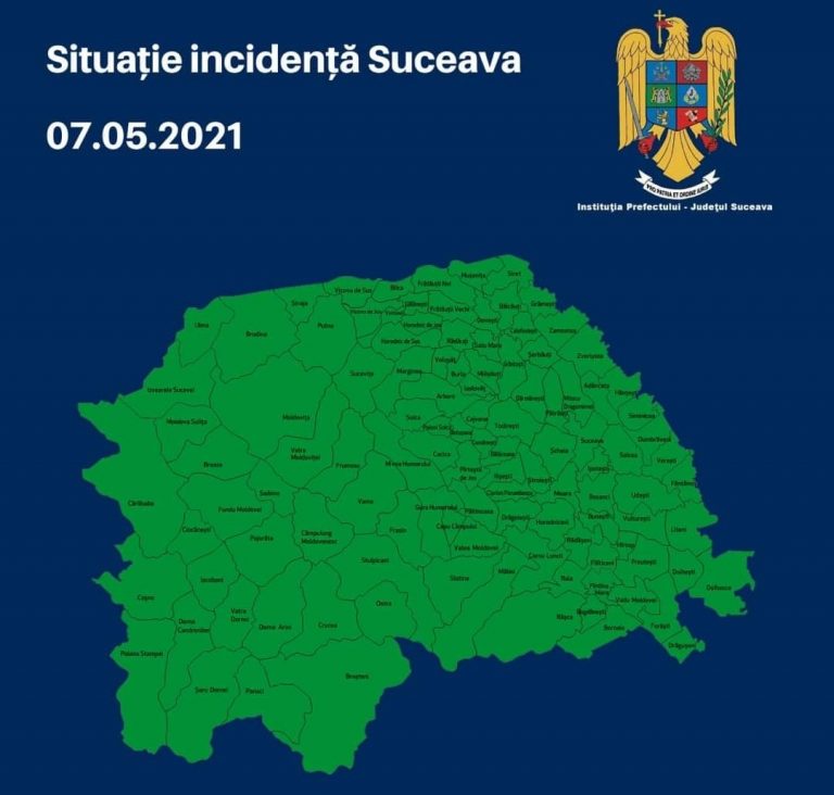 Toate localitățile din județul Suceava au incidența sub 1,5 la mia de locuitori