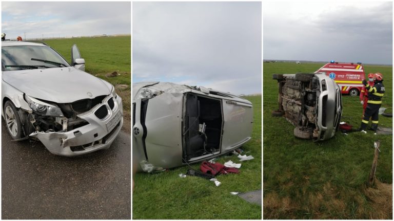 FOTO Accident cu doi răniți produs la ieșire din Rădăuți spre Frătăuții Vechi