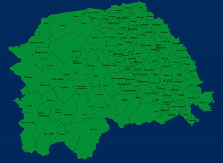 Situația pe localități a cazurilor de coronavirus din județul Suceava. Toate localitățile continuă să fie în zona verde