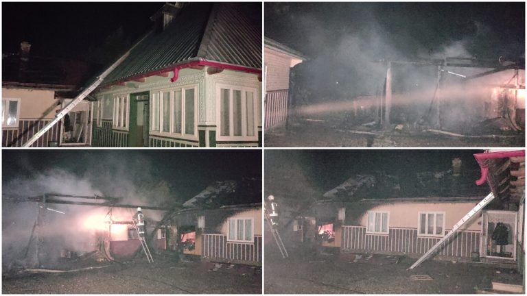 FOTO Incendiu pus intenționat într-o gospodărie nelocuită din Adâncata