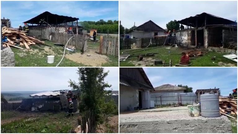 VIDEO Incendiu provocat intenționat într-o gospodărie din Preutești