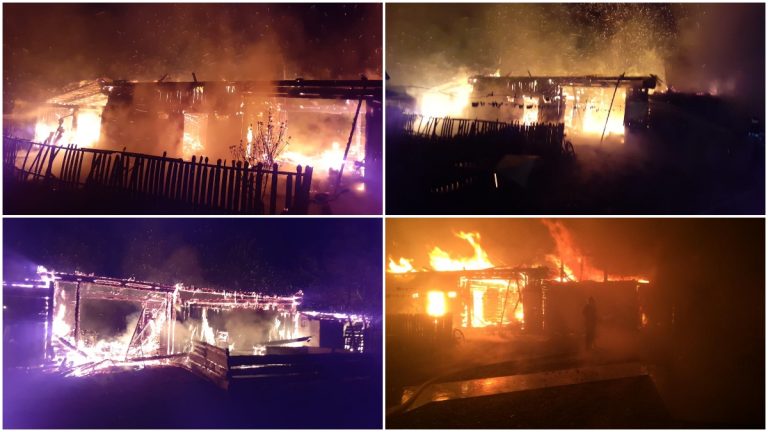 VIDEO FOTO O gospodărie din Vicovu de Sus a fost făcută scrum de un incendiu pornit de la cablu electric defect