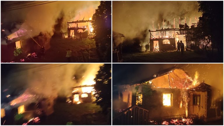FOTO O gospodărie din Frătăuții Noi s-a făcut scrum după ce a fost incendiată intenționat