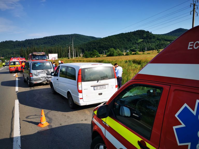 VIDEO FOTO PLANUL ROȘU DE INTERVENȚIE s-a activat în urma unui accident cu șapte răniți produs la Gura Humorului