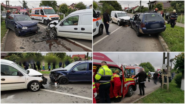 FOTO Accidentul de pe strada 1 Mai din Rădăuți a fost produs de un șofer care a pătruns pe contrasens