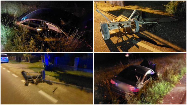 FOTO Accident produs în fața Școlii Gimnaziale Bivolărie din cauza unui căruțaș care a vrut să întoarcă faetonul în mijlocul drumului