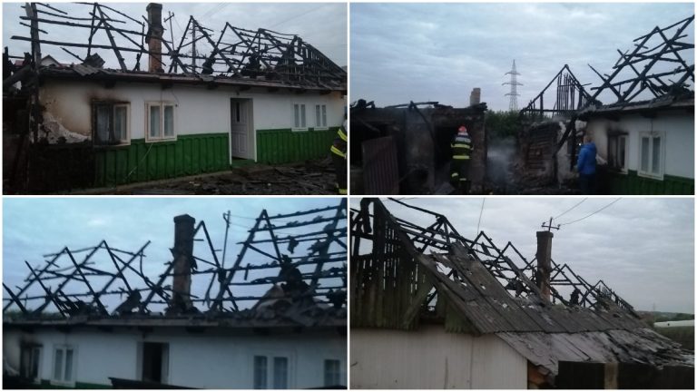 FOTO Incendiu puternic într-o gospodărie din Dornești