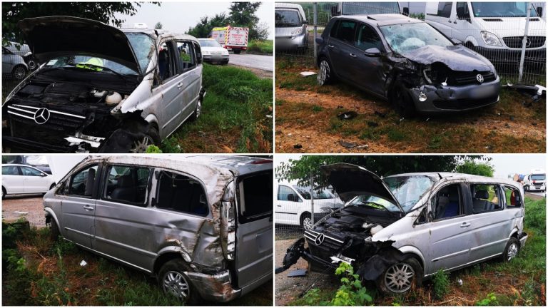 VIDEO FOTO Accident cu patru răniți produs la Cumpărătura de un șofer beat care nu a acordat prioritate