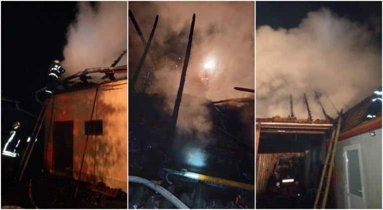 Un bătrân din Frasin a dat foc la fânul din șură