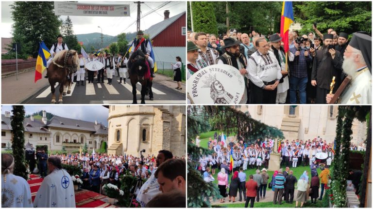 FOTO Mii de pelerini au fost prezenți la Mănăstirea Putna la slujba de pomenire a voievodului Ștefan cel Mare: „Am venit cu smerenie să ne închinăm la mormântul marelui Ștefan”
