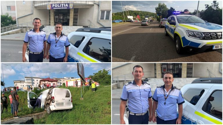 FOTO Un polițist din Fălticeni a resuscitat un șofer care a suferit un infarct miocardic, în timp ce era la volan