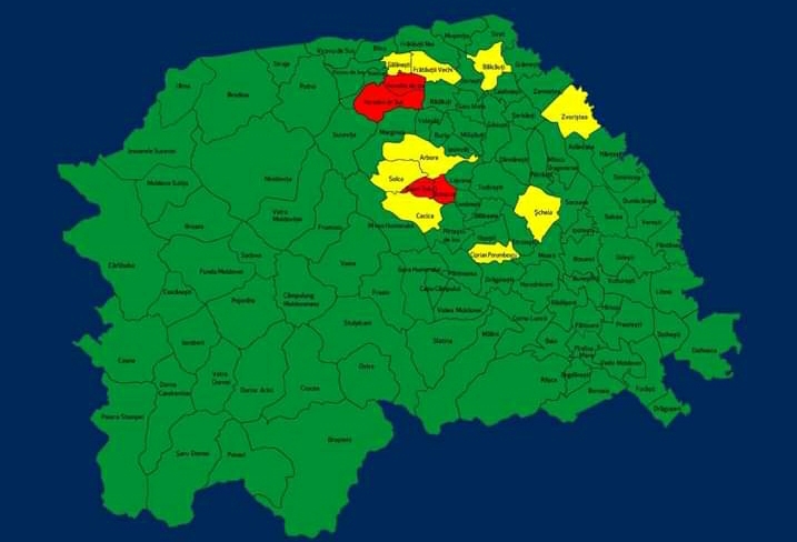 Situația pe localități a cazurilor de coronavirus din județul Suceava. Cele mai grave probleme sunt în Botoșana, Poieni Solca și Horodnic de Jos