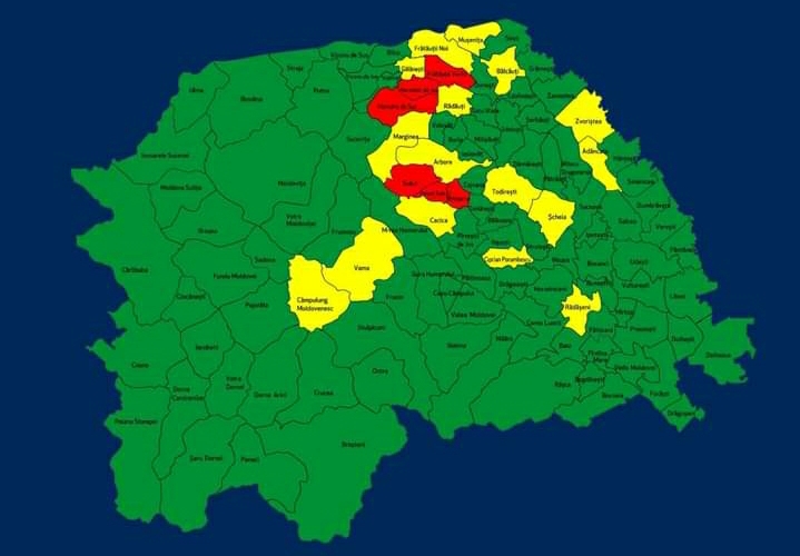 Situația pe localități a cazurilor de coronavirus din județul Suceava. Cele mai grave probleme sunt în Botoșana, Poieni Solca și Horodnic de Jos