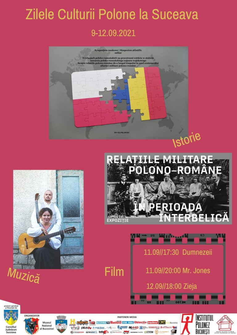 Zilele Culturii Polone se vor desfășura la Cetatea de Scaun a Sucevei și Cinema Modern, unde suceveni sunt așteptați cu vernisaje, concerte și proiecții de filme