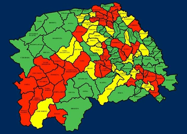 Situația pe localități a cazurilor de coronavirus din județul Suceava. Cele mai grave probleme sunt în Pojorâta, Iacobeni și Stroiești