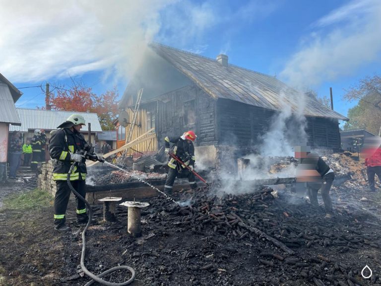 FOTO Incendiu de proporții într-o gospodărie din Bălăceana
