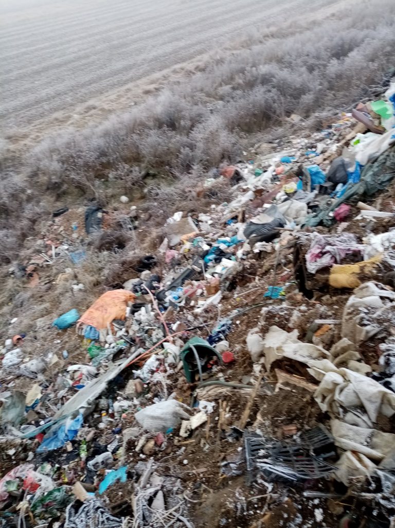 FOTO Muribunda Servicii Comunale Rădăuți a fost amendată cu 100.000 de lei de Garda de Mediu pentru o groapă de gunoi ilegală