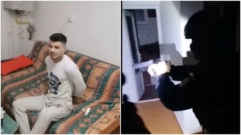 VIDEO Un traficant de droguri a sărit de la etaj pentru a scăpa de oamenii legii care i-au spart ușa în cadrul unei percheziții: „Nu mă așteptam să fiți dumneavoastră”