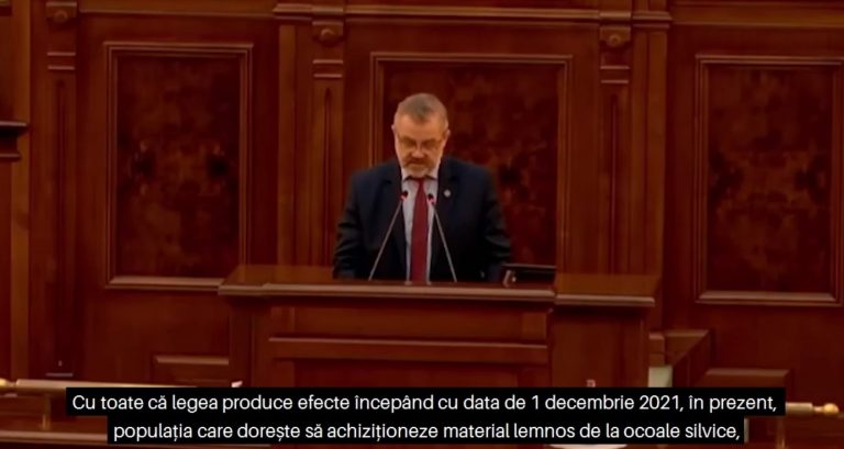 VIDEO Senatorul Gheorghiță Mîndruță: „Populația, care dorește să achiziționeze de la ocoalele silvice material lemnos pentru încălzirea locuințelor, se lovește de refuzuri”
