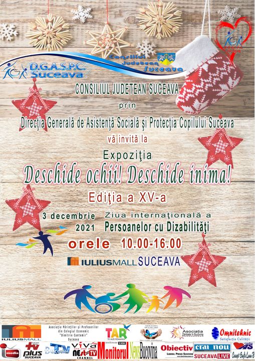 DGASPC Suceava organizează o expoziție de Ziua Internațională a Persoanelor cu Dizabilități