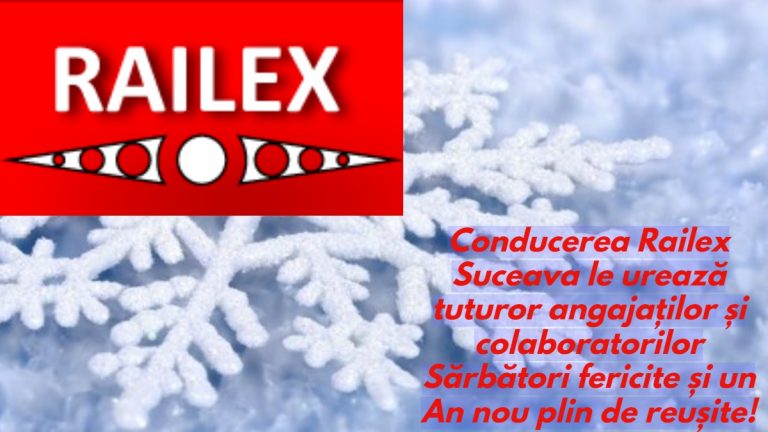 Conducerea Railex Suceava le urează tuturor angajaților și colaboratorilor Sărbători fericite și un An nou plin de reușite!