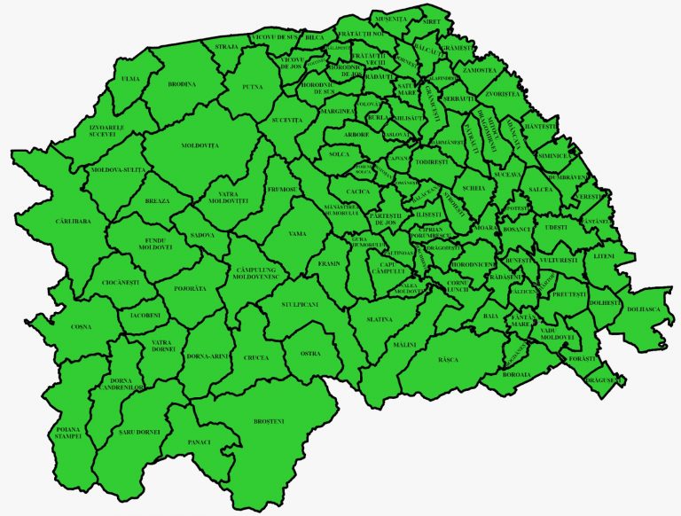 Situația pe localități a cazurilor de coronavirus din județul Suceava. Toate localitățile sunt în zona verde