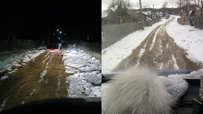 VIDEO FOTO Cetățenii din Capu Câmpului, care au o mocirlă în loc de drum, sunt luați la mișto de reprezentanții Primăriei: „Dacă vi se strică mașina trimiteți factura la Primărie”