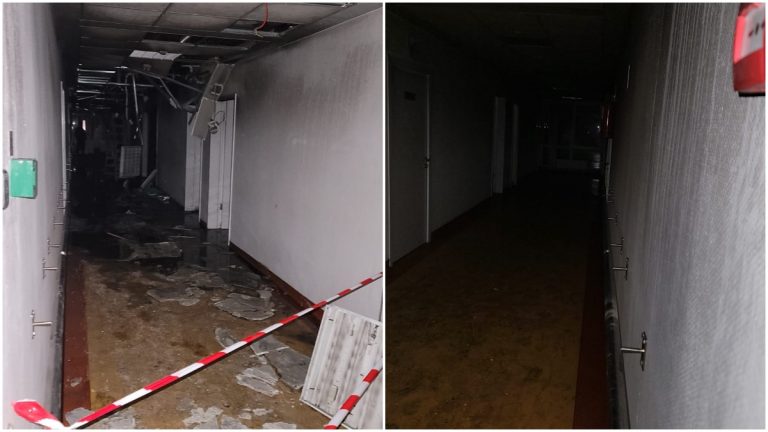 VIDEO FOTO Secția de ginecologie a Spitalului Județean Suceava a suferit pagube însemnate în urma incendiului de noaptea trecută