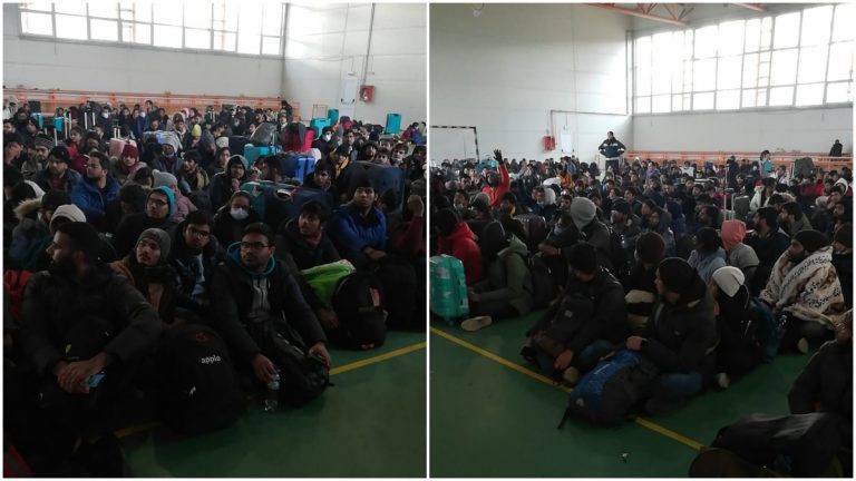 FOTO 800 de studenți indieni, refugiați din Ucraina, au fost cazați în sala de sport din Milișăuți: „Vor avea nevoie de o masă caldă, dacă va fi posibil”