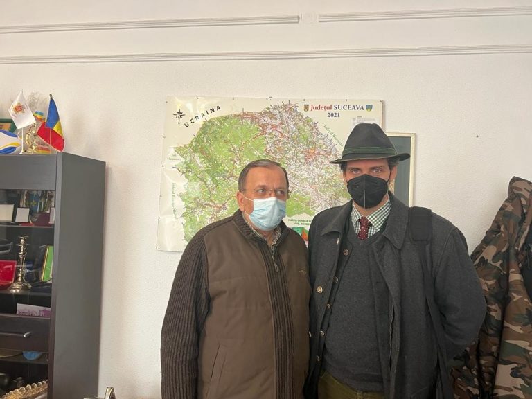 Gheorghe Flutur s-a întâlnit la Siret cu Ludwig Heinrich Prinț de Bavaria, care a venit cu ajutoare pentru refugiații din Ucraina
