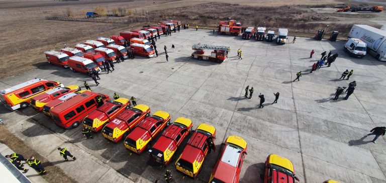 VIDEO FOTO Cele două convoaie franceze destinate pentru Ucraina au ajuns în HUB-ul umanitar de la Suceava
