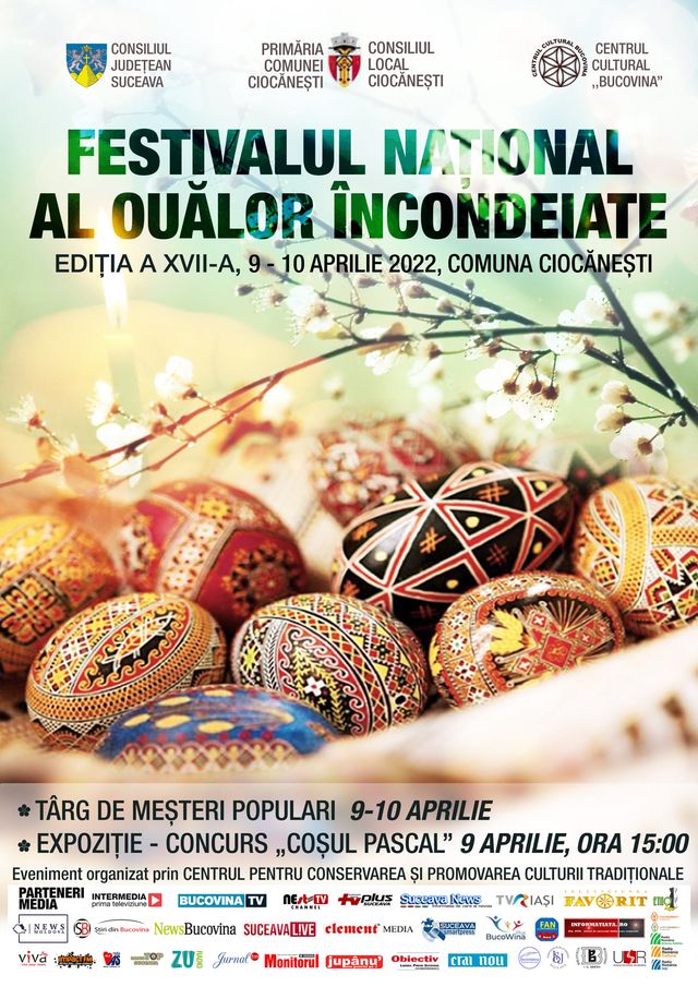 Festivalul Naţional al Ouălor Încondeiate din Comuna-Muzeu Ciocănești a ajuns la ediția a XVII-a
