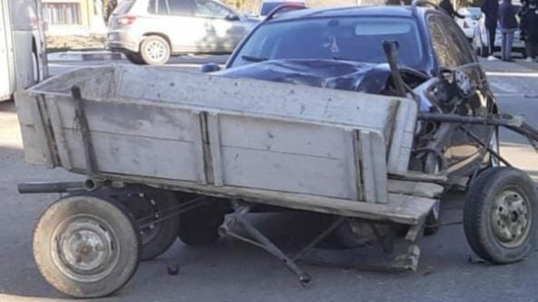 Accident produs la Dorna Candrenilor după ce un cal a fost scăpat de sub control de un căruțaș beat