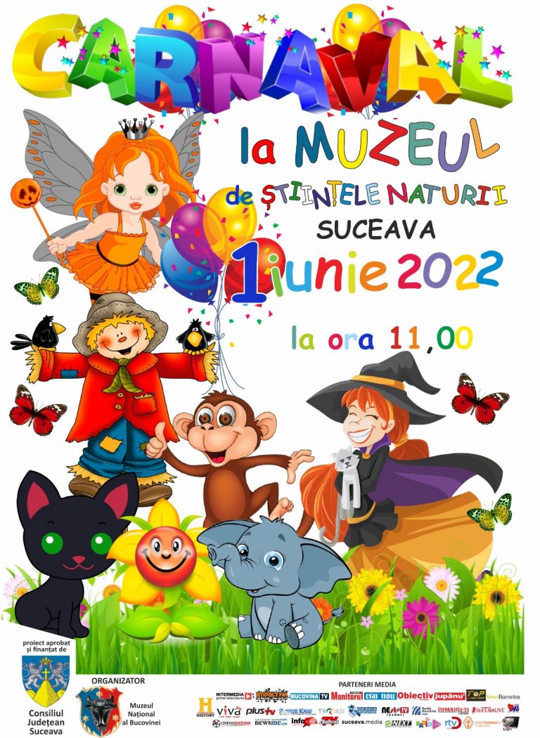 Muzeul Național al Bucovinei organizează „Carnavalul copiilor” la Muzeul de Științele Naturii