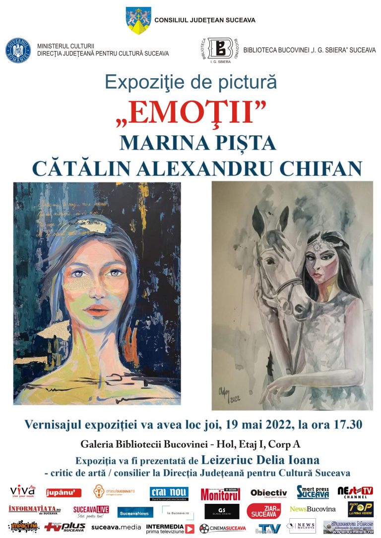 Expoziția de pictură „Emoții” va avea loc la Biblioteca Bucovinei