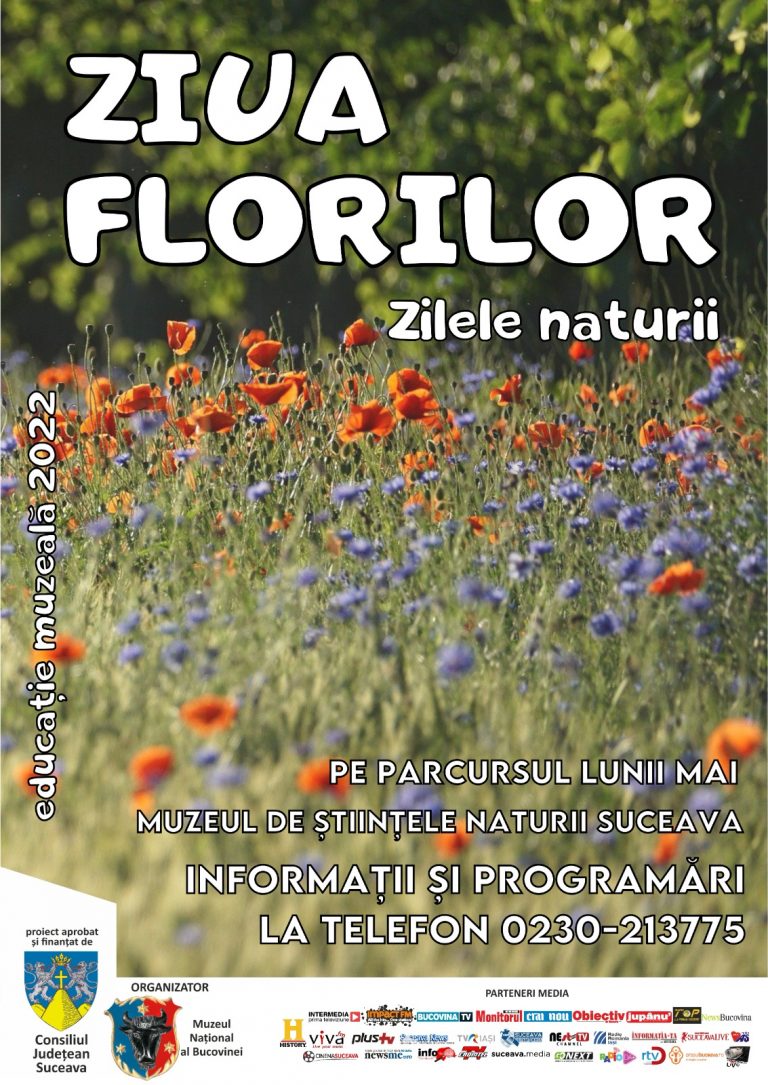 Muzeul Național al Bucovinei organizează proiectul „Ziua Florilor” la Muzeul de Științele Naturii