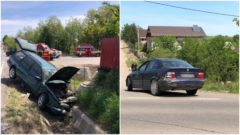 FOTO Un adult și un minor au ajuns la spital în urma unui accident produs la Stroiești