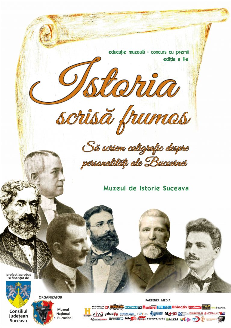 Câștigătorii proiectului educațional-concurs „Istoria scrisă frumos. Să scriem caligrafic despre personalități ale Bucovinei”, ediția a II-a