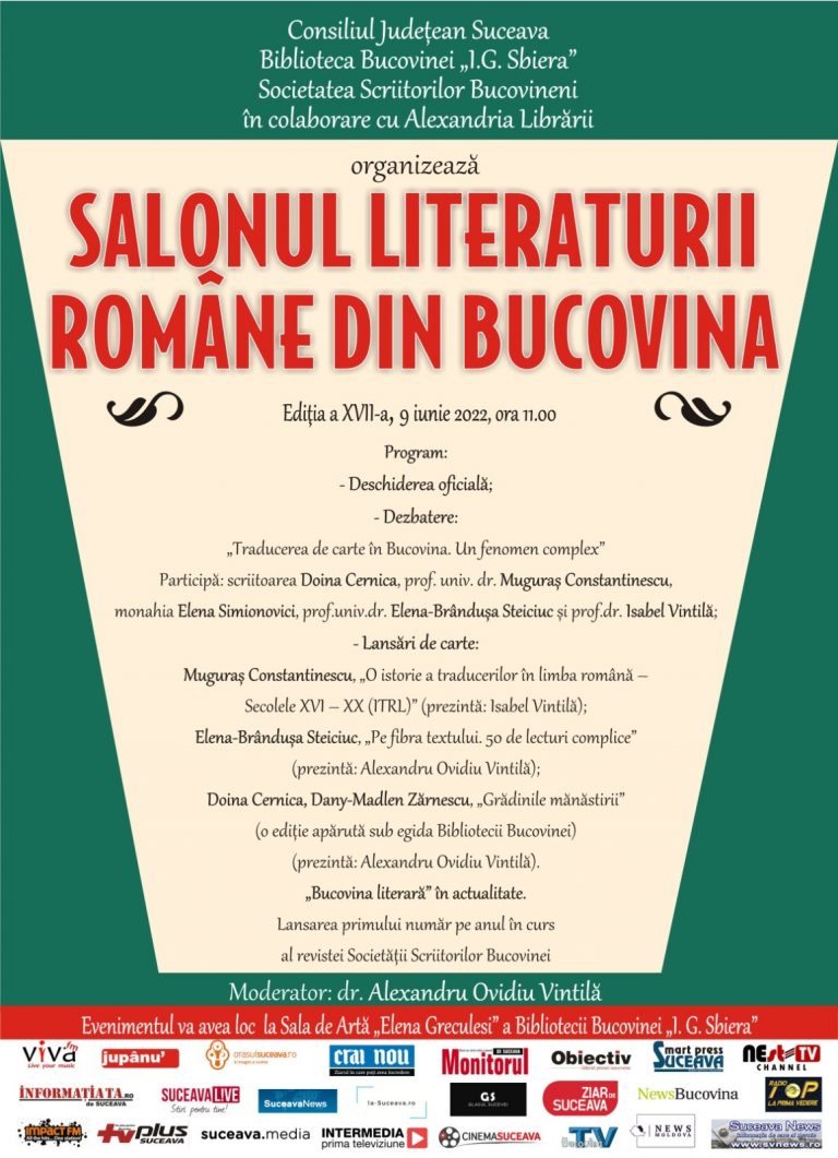 Salonul Literaturii Române din Bucovina a ajuns la cea de-a XVII-a ediție
